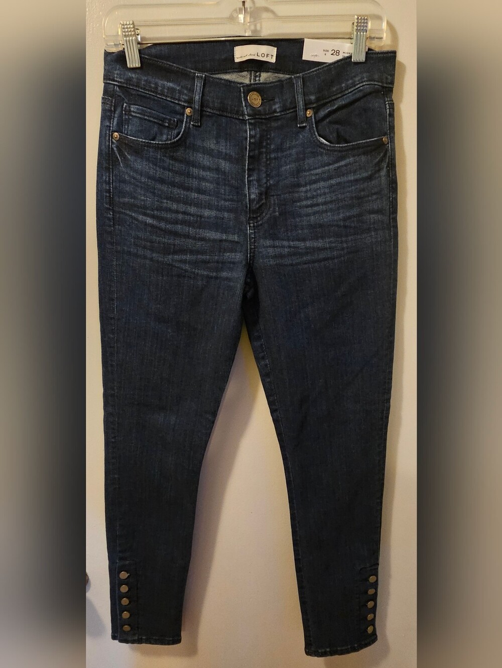 Loft Jeans Modern Skinny Mid Rise Blue Womens Size 28 NWT
